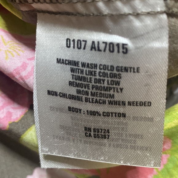 Columbia XCO taupe floral long sleeve v neck cinch tie waist tunic size L - Picture 8 of 8